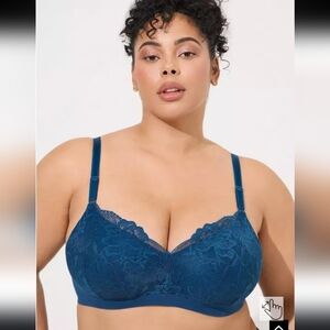 NWT TORRID | Dream Wirefree Bra Teal Blue Green Sz 46DD
